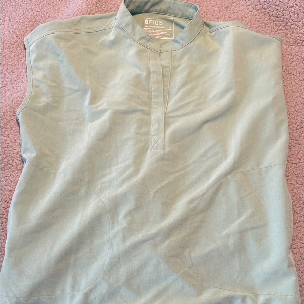 Figs Men's Casual Sky Blue Button Down Shirt